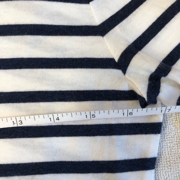 A.L.C. Long sleeved blue & white tee, Sz M - Picture 9 of 9